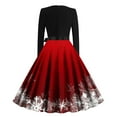 thumbnail image 3 of Cavosen Christmas Plus Size Party Dresses Crew Neck Long Sleeve Midi Evening Gowns Ball Dress Elegant Wedding Guest Cocktail Party Dress, 3 of 3