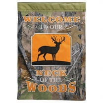 Magnolia Gardens M011249 13 x 18 in. Welcome Woods Applique Garden Flag