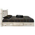 thumbnail image 4 of Montana Woodworks MWHCSBPCAKVLZWOLF Homestead Collection Platform Bed with Storage, California King Size with Laser Engraved Wolf Design, Clear Lacquer Finish, 4 of 4