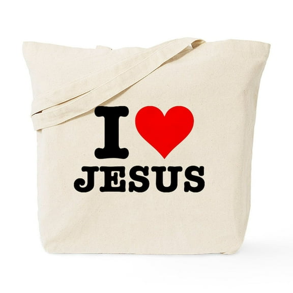 CafePress - I Heart Jesus Tote Bag - Unisex Canvas Tote Bag, Beige, 1-Piece
