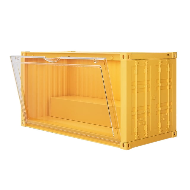 WIFKLSIIPG Home Textile Storage: Transparent Display Rack for Figures Organizer with Stickers Ideal for Living Room and Bedroom