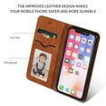 thumbnail image 2 of iPhone XS Max Leather Case, Dteck Smooth PU Leather Flip Folio Wallet Card Slots Case Cover Stand Feature & Magnetic Closure For Apple iPhone XS Max 6.5 inch, Brown, 2 of 7