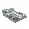 thumbnail image 3 of Ambesonne Black and White Fitted Sheet & Pillow Sham Set, Mountain Peaks, Twin, Black White Grey, 3 of 3