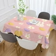 thumbnail image 5 of Coolnut Rabbits Easter Eggs Tablecloth Rectangle Colorful Table Cloth Large Square Table Cover for Dining Kitchen Party 54"x72" Decor Gift, 5 of 7