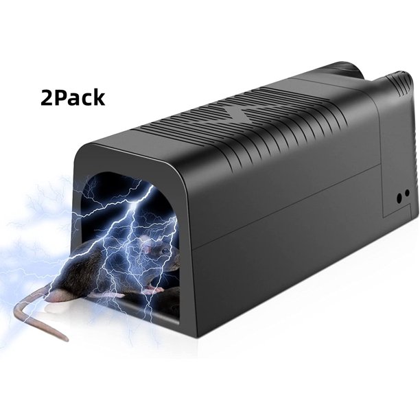 Electric Rat Trap with 2000V Humane Shock Chamber Mouse Killer Zapper