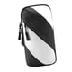 thumbnail image 4 of Bolsa de muñeca deportiva con brazalete impermeable y cremallera, multifuncional, para correr. blanco negro, 4 of 9