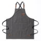 thumbnail image 1 of Delantales de chef para hombres y mujeres con bolsillos grandes, delantal de trabajo ajustable resistente de lona de algodón con espalda cruzada, (gris) Sincero Electrónica, 1 of 5