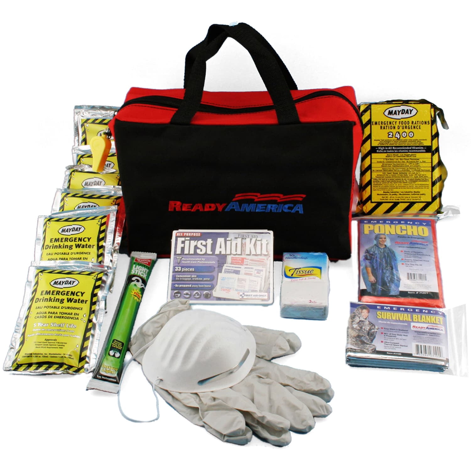 Ready America 70080 1 Person Emergency Kit (3 Day Tote) - Walmart.com