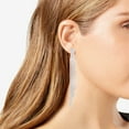 thumbnail image 3 of Time and Tru Women's Bold Rhinestone Chain Drop Silver Tone Earrings., 3 of 4