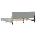 thumbnail image 5 of vidaXL Bed Frame with Headboard Light Grey 193x203 cm Velvet, 5 of 5