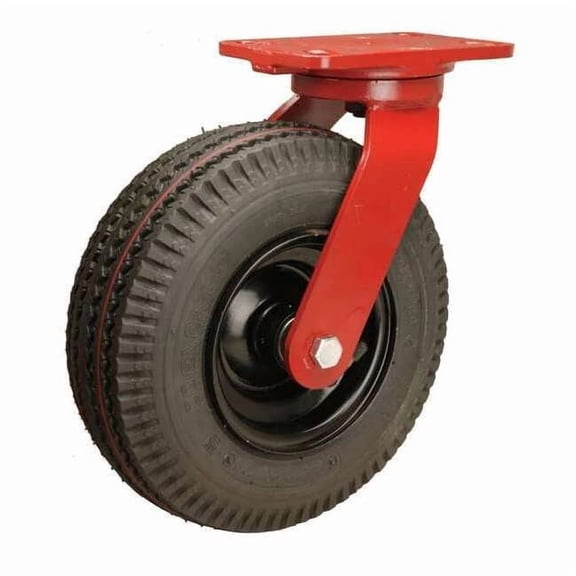 Hamilton Plate Caster,Swivel,Rubber,12 1/2"H S-7010-PRB