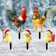 thumbnail image 6 of Christmas Chicken Outdoor Decorations, Christmas Yard Sign with Stakes, Cat Animal Garden Stakes Yard Art for Ground Yard Lawn Porch Sidewalk Xmas Winter Holiday Decorations, 6 of 7