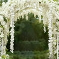 thumbnail image 4 of 10 Branches Wisteria Hanging Flowers,6Ft Artificial White Wisteria Flowers Garland for Wedding Arch Ceremony Party Garden Home Backdrop Decor(Pink), 4 of 9