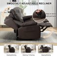 thumbnail image 4 of Loveseat Recliner Sofa RV Recliner Couch, Manual Reclining Loveseat with Console for Living Room Home Theater Seating with AC/USB C/USB and Drawer, 4 of 10