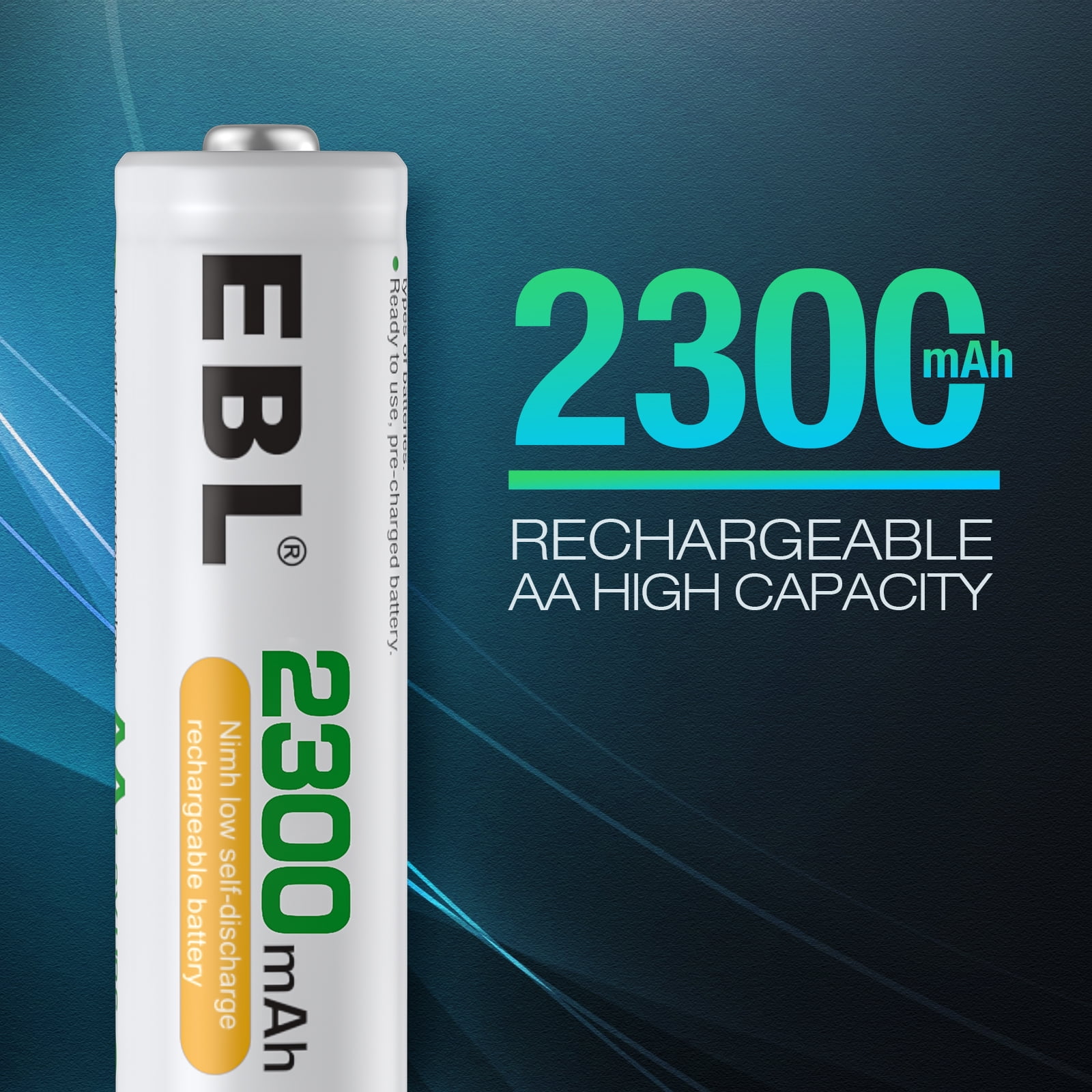 EBL 8 Pack AA Rechargeable Batteries and AAA General Purpose Batteries with 808U Battery Charger