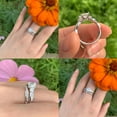 thumbnail image 4 of Wuziwen Wedding Ring Sets for His and Hers Princess Couples Rings 3Pcs 925 Sterling Silver CZ Size 6&10, 4 of 10