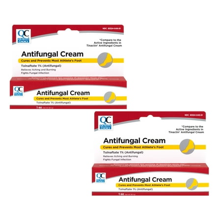 Quality Choice Antifungal Cream for Athlete's Foot, Relieves Itching & Burning, 1 OZ - 2 Pack
