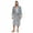 Gray, variant on PajamaX Mens Hooded Fleece Bathrobe Soft Plush Long Robe for Men with Belt & 2 Pockets (L, Grey)