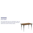thumbnail image 4 of Flash Furniture Wren 36''W x 72''L Rectangular Oak Thermal Laminate Activity Table - Standard Height Adjustable Legs, 4 of 5