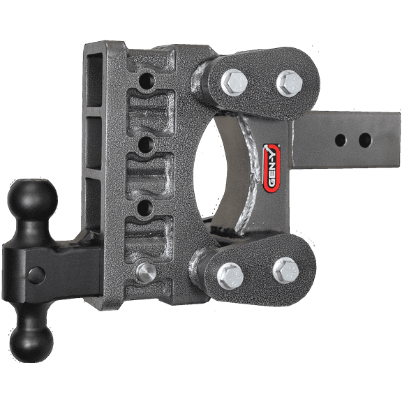 GEN-Y GH-2214 The BOSS TORSION-FLEX Adjustable 6" Drop Hitch with GH-0161 Dual-Ball for 3" Receiver - 32,000 LB Towing Capacity - 3,500 LB Tongue Weight