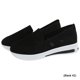 thumbnail image 3 of Exterior Zapatos Individuales Gran Tamaño Zapatos Deportivos Casuales Cuña Suela Gruesa Plana para Mujer (Negro) Talla 42 Solicite Servicio Al Cliente para El Precio, 3 of 8