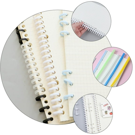 10pcs Notebook Plastic Binding Spiral Strips 3 A4 and B5 Notebook Coils