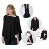StylesILove Multi-Use Knit Nursing Shawl Poncho Adjustable Buttons for Breastfeeding Protection Nursing Cover Multi-Way Scarf