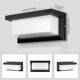 thumbnail image 2 of Lámpara de pared exterior moderna de 18 W, luz LED para exteriores resistente al agua IP65, para terraza, jardín, camino, patio, pasillo, 2 of 4