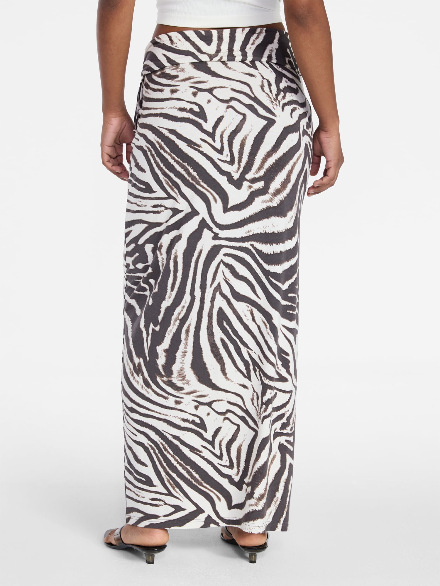 No Boundaries Knit Foldover Maxi Skirt with Side Tie, Women's & Women's Plus XXS-4X