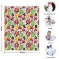 thumbnail image 4 of Gray Football Elements Pattern Blanket,Comfortable Soft Lamb Wool Throw Blanket,All Season,Warm Lightweight Blankets for Sofa Bed Couch Living Room Chair,30"x40", 4 of 4