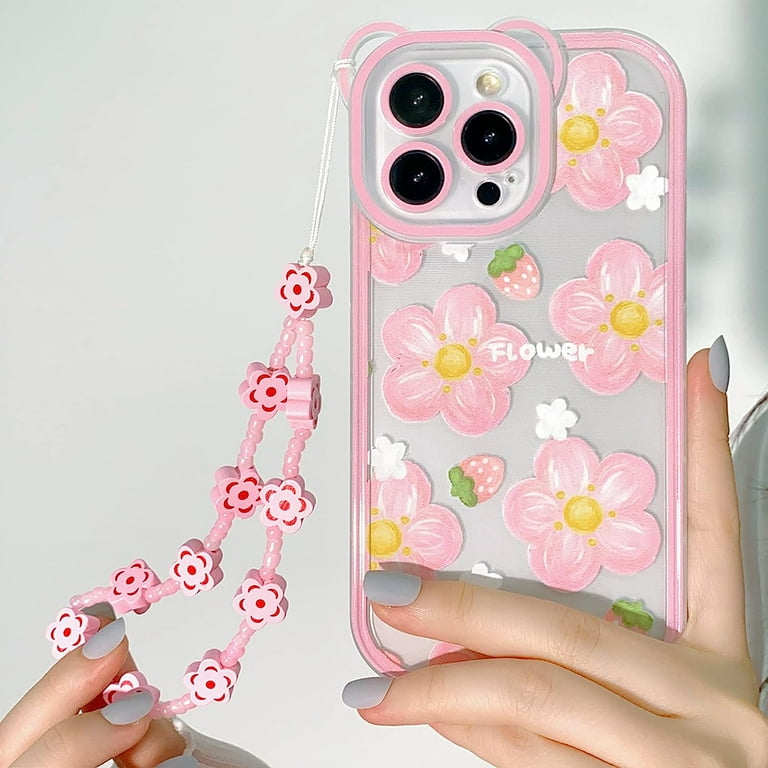 Abbery Funda Carcasa Para IPhone 14 Pro, Diseño De Flores Con Protección De Cámara, Diseño De Purpurina Transparente, De Silicona Transparente, Flores Secas Auténticas, Para Mujeres, Niñas, Sto?feste