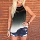 thumbnail image 2 of Gibobby MUJER Verano Gradiente Impresión Casual Malla Pieza Halter Cuello redondo Blusa suelta Camiseta sin mangas(Negro,G), 2 of 5