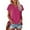 Hot Pink, variant on TIANZEN Women Cap Sleeve Summer Casual Tops V Neck Solid Color Casual Shirts Loose Fit Blouse Cute Summer Top Stretch Tee Active Loose Tops Women