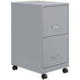 thumbnail image 4 of Space Solutions 18"D 2 Drawer Mobile Metal Vertical File Cabinet Platinum/Gray, 4 of 6