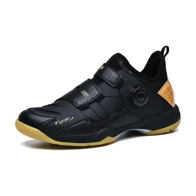BINQER Zapatillas deportivas unisex de bádminton con hebilla giratoria y alta tracción y transpirables