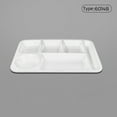 thumbnail image 2 of Commercial Grade Fast Food Trays Imitation Porcelain Compartment Plates For School And Institutional Cafeterias Durable Tableware, 2 of 4