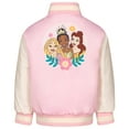 thumbnail image 3 of Disney Princess Rapunzel Belle Tiana Varsity Bomber Jacket Toddler to Big Kid, 3 of 5