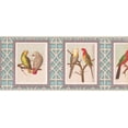 thumbnail image 2 of Perroquets Colorés Images sur le Mur Large Papier Peint Frontière Design Moderne, Rouleau 15' x 10,2'', 2 of 3