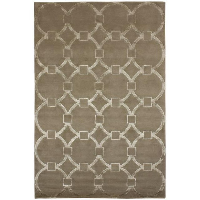 Due Process Stable Trading WMA Circle & Squares Patina Area Rug, 8 x 10 ft.