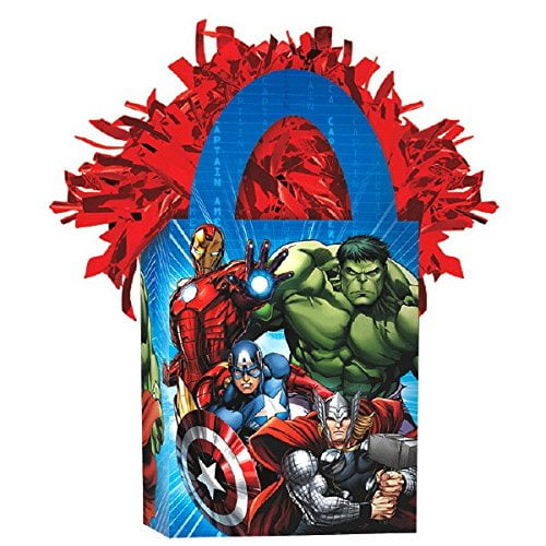 Amscan Boys Avengers Mini Tote Party Balloon Weight 5 7 Oz Blue Red Walmart Com