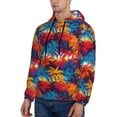 thumbnail image 3 of Fotbe Men's Hoodie with Colorful Hawaii Palms Pattern - Kangaroo Pocket Pullover Hooded Sweatshirt, Perfect for Daily Wear, Travel, and Home-XX-Large, 3 of 7