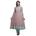 thumbnail image 1 of Bimba Kurti Indien Long Floral Rose pour Femmes Tenue de Soirée Robe Anarkali Kurti Sans Manches Imprimée TG, 1 of 6