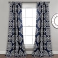 thumbnail image 1 of Lush Decor Chambre Médaillon Assombrissement Fenêtre Rideau Paire, 84 "X 52", Bleu Marine, 1 of 4