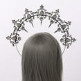 thumbnail image 5 of Women Baroque Cross Goddess Halo Crown Tiara Headband Virgin Mary Headpiece, 5 of 6
