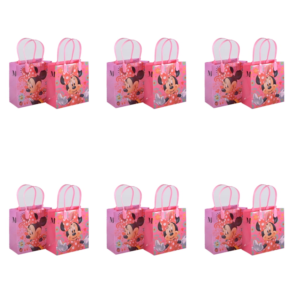 24 pc Minnie Mickey Mouse Party Favor Goodie Bags Gift Birthday Treat Candy Sack 