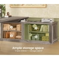 thumbnail image 5 of 70.9" Farmhouse L Shaped Computer Desk with 3 Drawers and Storage Cabinet for Home Office, Study Writing Table with Storage Shelves, 5 of 7