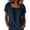 Navy, variant on CHUMUD Womens Summer Tops Square Neck Short Sleeve Gathered Blouse, Casual Loose Fit Top