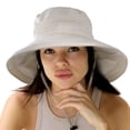 thumbnail image 3 of Voska Wide Brim Sun Hat for Men Women UV Protection Ventilated Summer Hats for Fishing Hiking Garden Beach Beige, 3 of 6