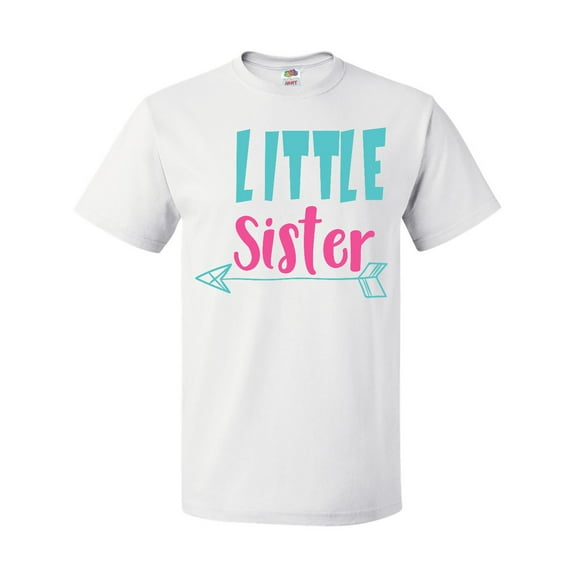 Inktastic Little Sister, Younger Sister, Arrow - Blue Pink T-Shirt