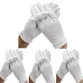 thumbnail image 1 of 24 unidades (12 pares) de guantes de algodón blanco para manos secas, hidratantes, cosméticos, eczema, Spa de manos y guantes de inspección de joyas con monedas, 1 of 5
